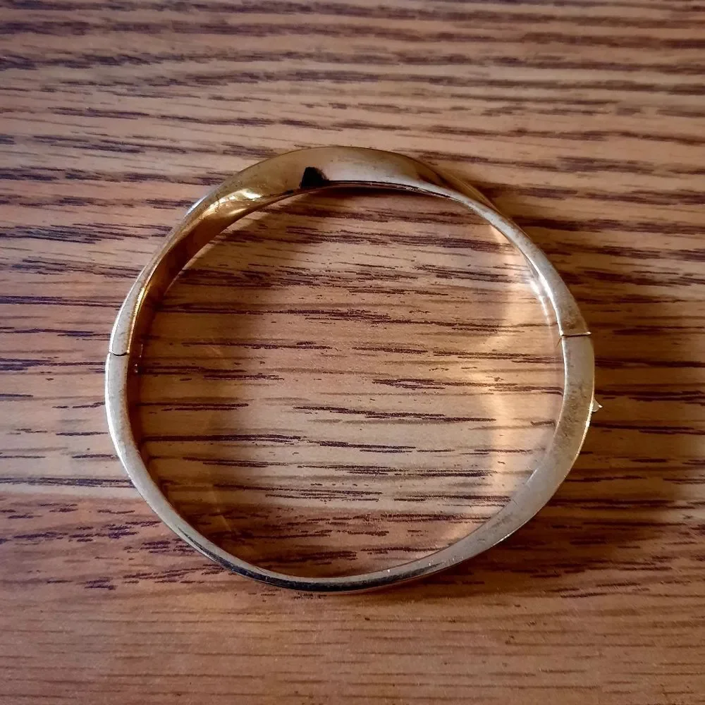 KATE SPADE ♤ Do The Twist Vintage Rosegold Hinged Bracelet MINIMALIST - Picture 5 of 9
